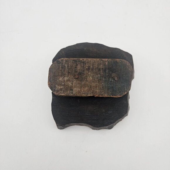 Antique Hand Carved Wood Abstract Pattern Textile Fabric Stamp Block - Picture 3 of 8